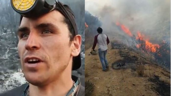 “Las imágenes son desoladoras”: Pangal fue a combatir el incendio que lleva 5 días ardiendo en el Cajón del Maipo