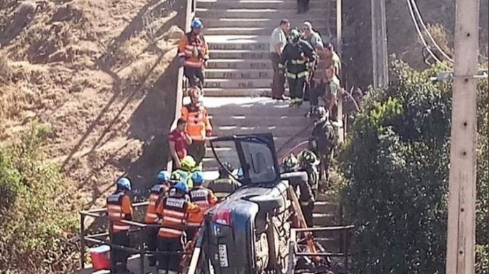 Conductor se fue escalera abajo tras confundirse en Viña: Pensó que era la calle
