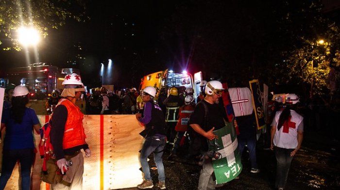 Una persona muere durante las manifestaciones registradas este viernes en el centro de Santiago