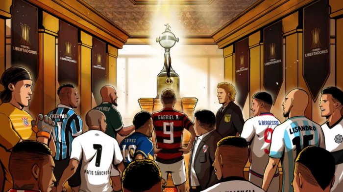 El chileno que destaca en una ilustración de los equipos campeones de la Libertadores