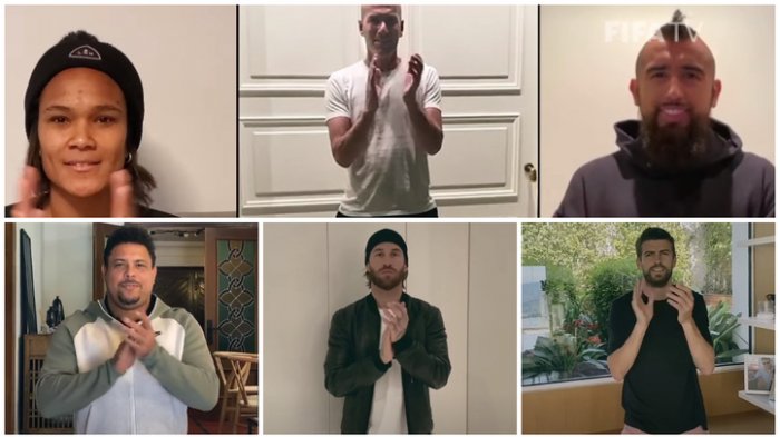 Vidal entre las estrellas del fútbol que aplaudieron a los trabajadores de la salud que enfrentan el COVID-19