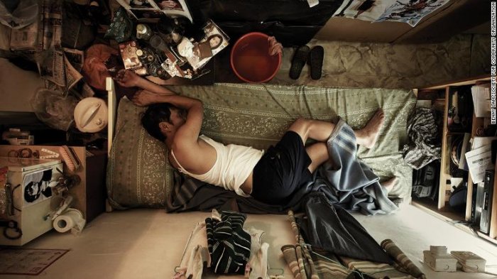 ¿Distanciamiento social? Las casas jaula de Hong Kong son de unos 9 metros cuadrados