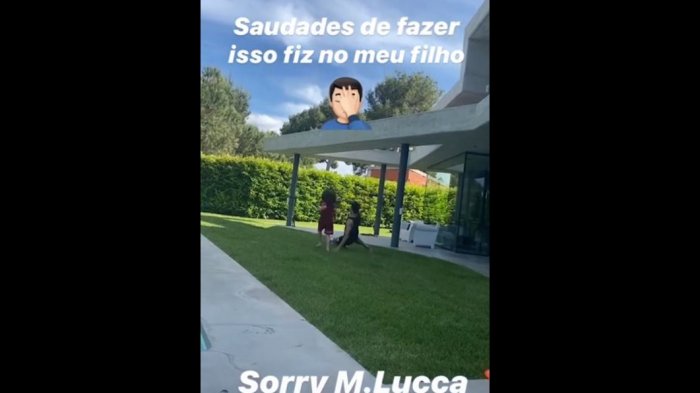 El patadón del defensa del Valencia que lesionó a su hijo jugando en el patio de su casa