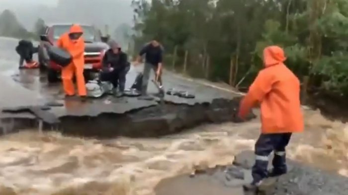 Lluvias torrenciales: Emiten alarma por temporal en sectores de Los Lagos y Aysén