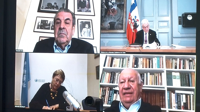 Videollamada presidencial: Piñera se reunió con Frei, Lagos y Bachelet para discutir sobre el COVID-19