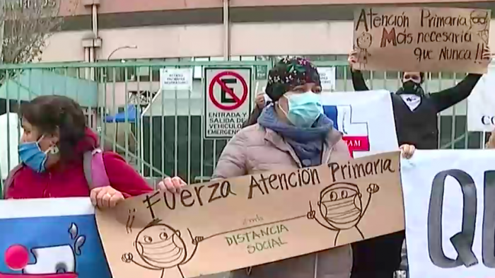 Funcionarios del Hospital San José se manifestaron para exigir retiro de carpa: 
