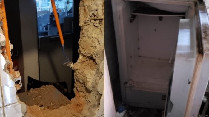 Hombre hizo un forado para entrar a sucursal de Servipag: Se escondió en un refrigerador para evitar detención