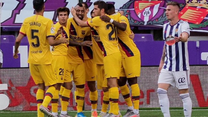 Arturo Vidal salva al Barcelona: Anotó el único gol del partido ante el Valladolid