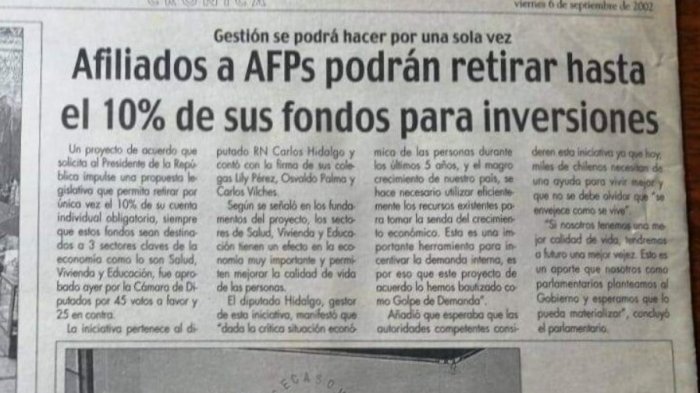 Habla su autor: Así era el proyecto de retiro del 10% de AFP presentado por diputados RN en 2002