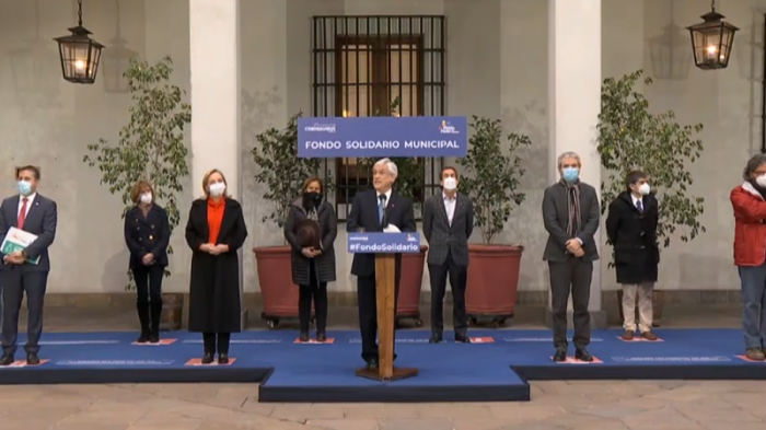 Piñera anunció la entrega de US$ 120 millones a los municipios para la pandemia