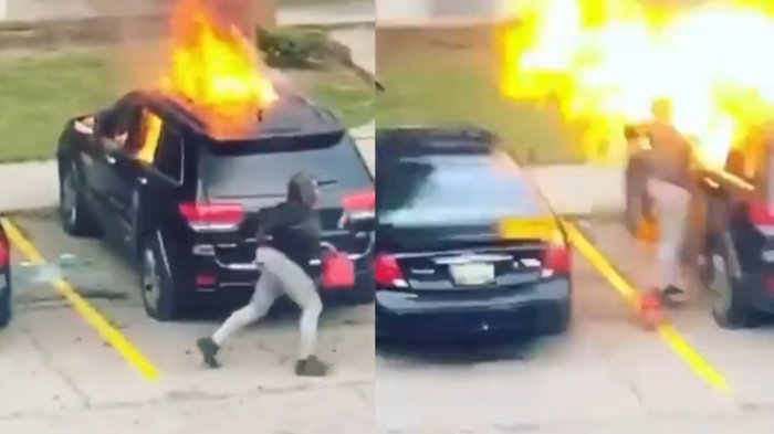 La venganza nunca es buena: Mujer quemó el auto de su ex y le explotó en la cara