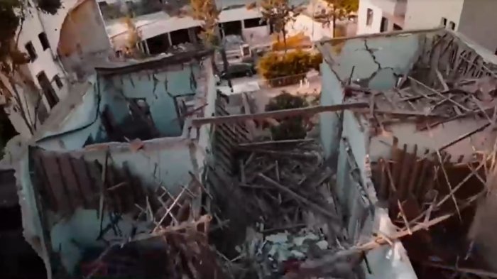 Las dramáticas imágenes que captó un drone tras dos semanas de la explosión en Beirut