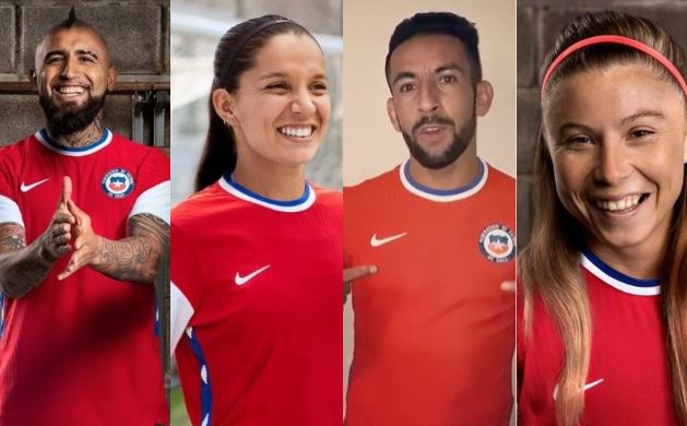 Nueva indumentaria para La Roja: Figuras presentaron la nueva camiseta
