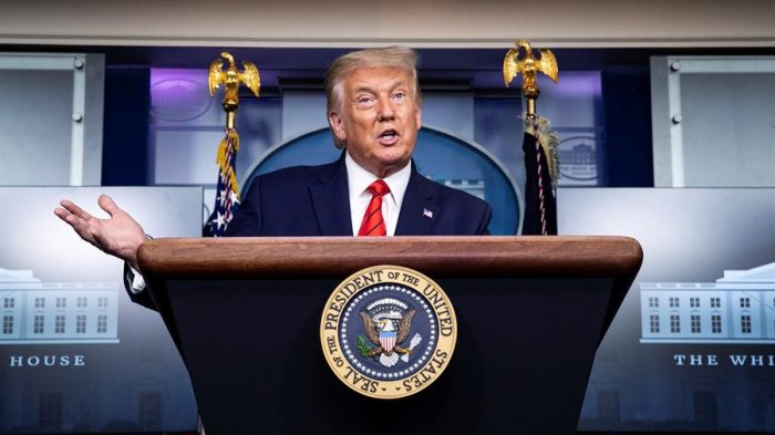 Trump acusó a la prensa de incitar las manifestaciones raciales tras los disparos a Jacob Blake