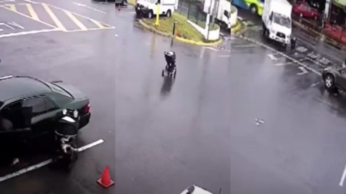 Escalofriante: Guagua en coche se salvó de milagro en Costa Rica