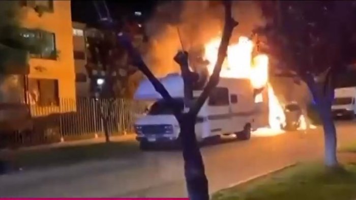 Detienen a sujeto que quemó la casa rodante y el jeep de su ex polola