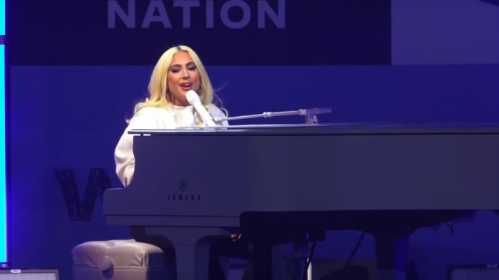 Lady Gaga estuvo en el cierre de campaña de Joe Biden