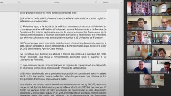 Comisión del Senado despacha segundo retiro del 10% y modifica plazos de pago a 15 días hábiles