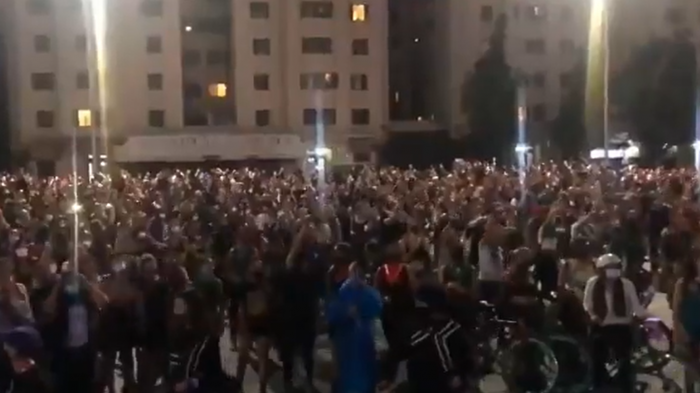 Así fue la intervención de Lastesis en la movilización para terminar con la violencia contra la mujeres