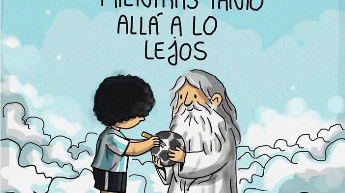 No cabe sólo en palabras: Liniers y varios ilustradores despidieron a Diego Armando con dibujos