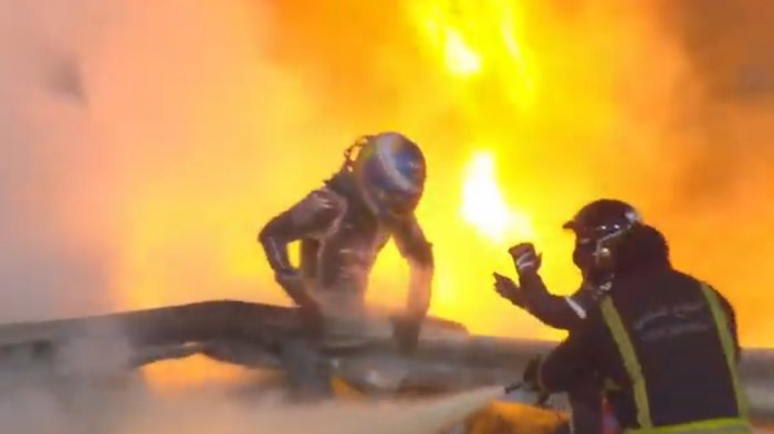 Grosjean salvó milagrosamente de entre las llamas tras impactante accidente en el GP de Bahrein