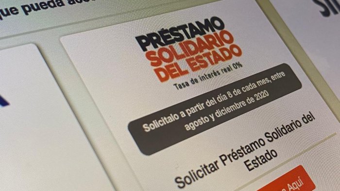 Este lunes vence el plazo: Revisa cómo solicitar el Préstamo Solidario del Estado