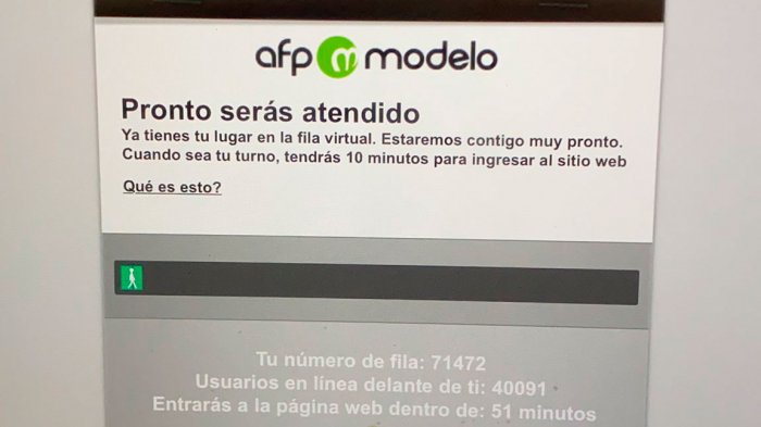 Se enojaron: La reacción de los afiliados a AFP Modelo por las largas filas virtuales para el 10%