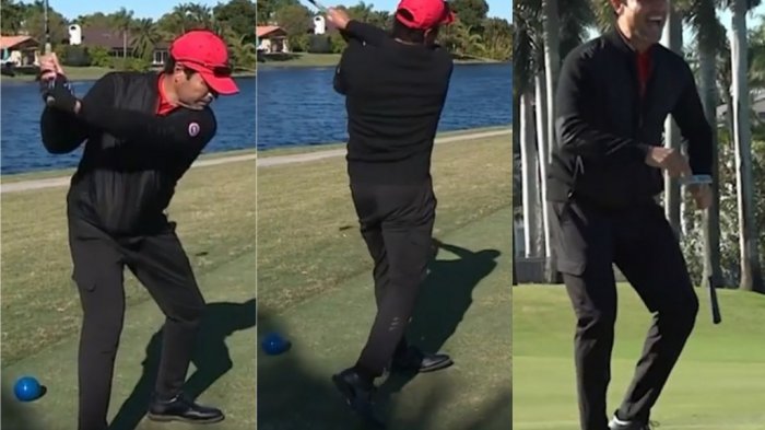 Chayanne se lució jugando golf con sus amigos y mostró sus dotes de baile al ritmo de 