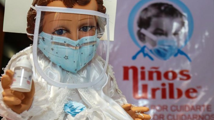 Viralizan imágenes del niño Jesús con mascarilla para concientizar sobre el COVID- 19
