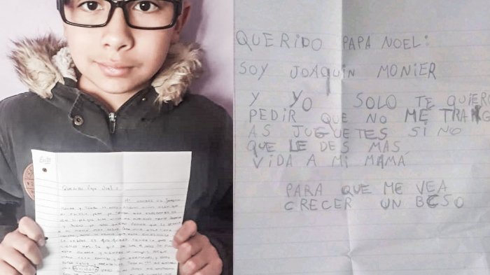 La conmovedora carta de un niño en Navidad: Pide “más salud” para su mamá