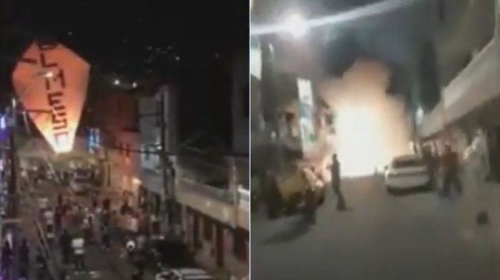 Pánico por globo cargado de pólvora: Quedó atrapado en una casa y explotó en plena calle