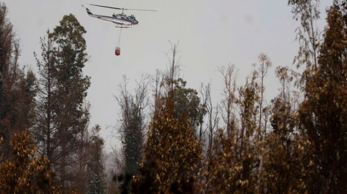 Ráfagas de viento de hasta 40 km/h: Condiciones climáticas complican el combate del fuego en Quilpué