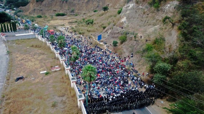 Son más de 9 mil hondureños: Primera caravana migrante del año tiene como meta llegar a Estados Unidos