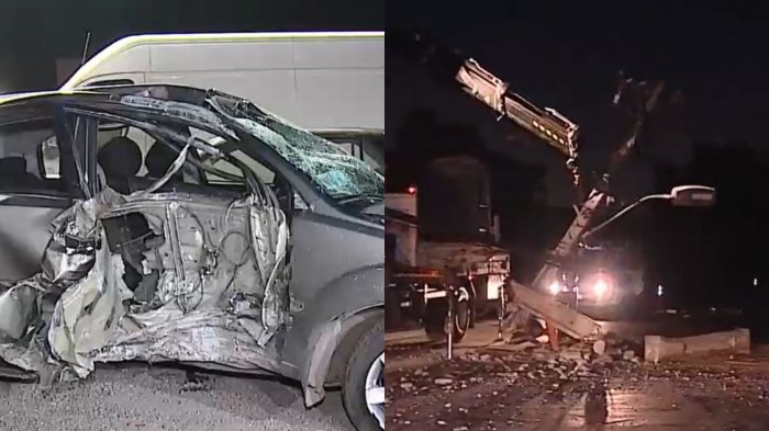 Robaron un auto, se dieron a la fuga y terminaron incrustados en un poste: Dejaron sin luz a sector de San Bernardo