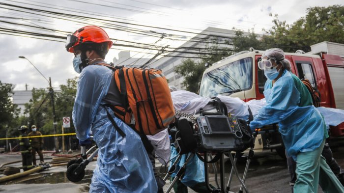 350 pacientes del Hospital San Borja han sido trasladados tras incendio: 28 estaban hospitalizados por COVID-19