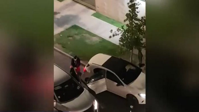 Delincuentes intentaron una encerrona frente a un edificio: Vecinos les lanzaron de todo para impedirlo