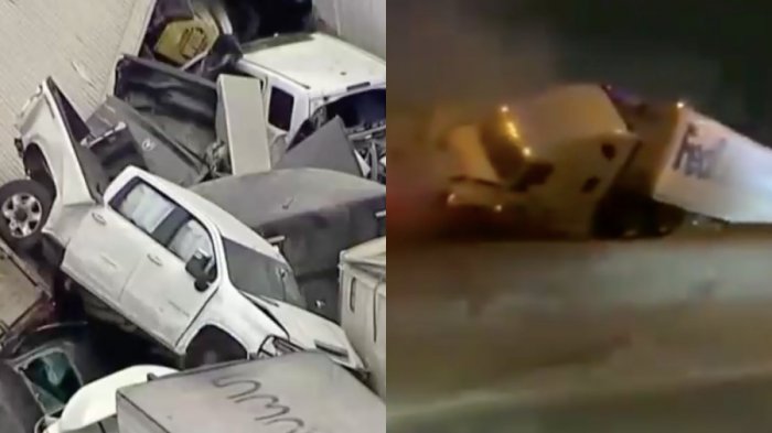 Videos muestran impresionante choque en cadena de más de 70 autos: 6 personas murieron