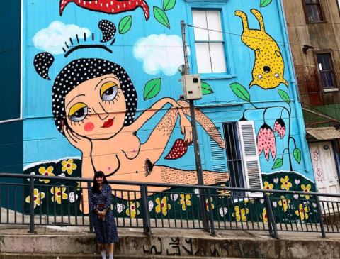 Vandalizan mural que Mon Laferte pintó en el Cerro Alegre de Valparaíso