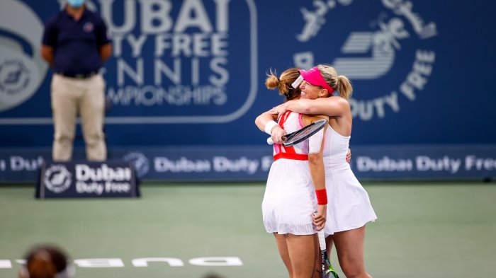 Guarachi obtuvo el título de dobles del WTA 1.000 de Dubai y será Top 15 del mundo