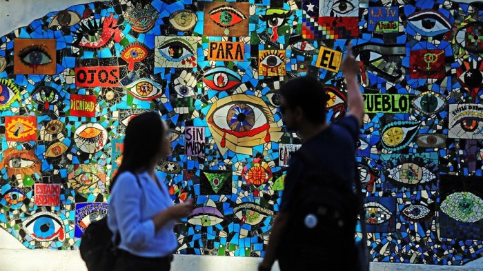 Vandalizan mosaico en homenaje a Gustavo Gatica y víctimas de traumas oculares del 18-O en la UAHC