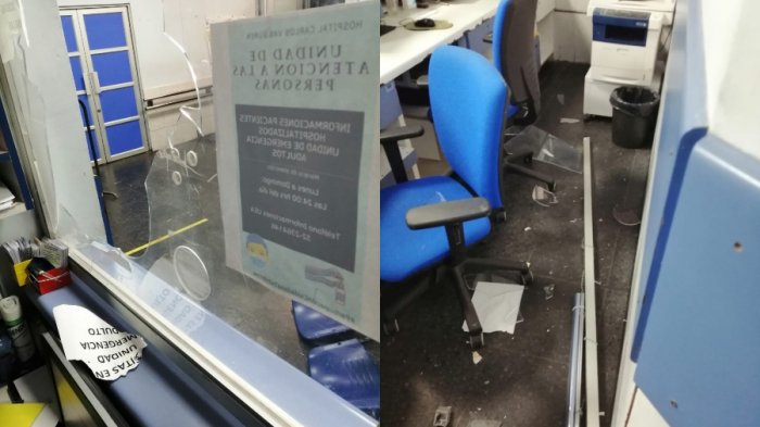 Paciente y su acompañante agredieron al personal y causaron destrozos en el Hospital van Buren