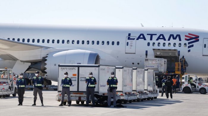 Este sábado llegó el séptimo cargamento de vacunas Sinovac al país con un millón de dosis