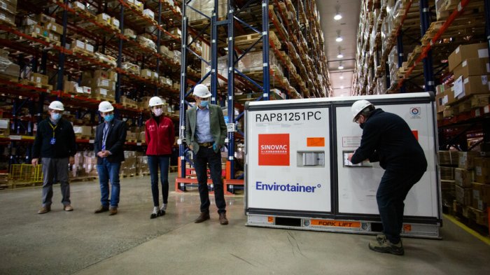500 mil nuevas dosis de Sinovac llegaron este domingo y el Gobierno espera comprar 4 millones más