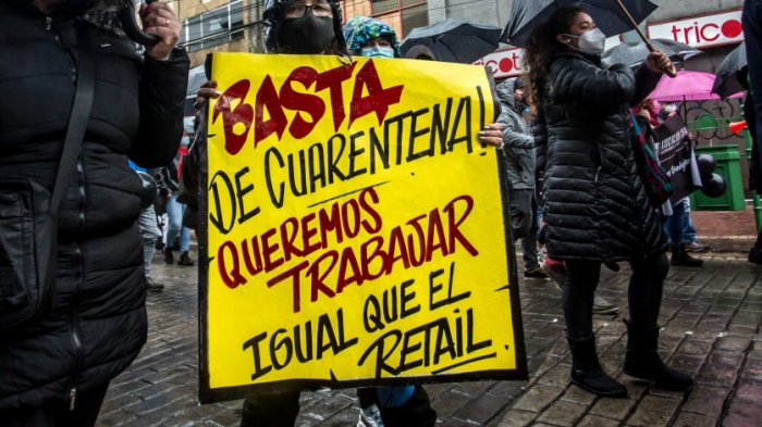 Comerciantes de Osorno se manifestaron contra la cuarentena de 8 semanas y por fin avanzaron a Fase 2