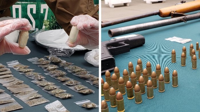 Uno de ellos dormía abrazado a dos armas: Detienen a 13 sujetos en 9 allanamientos simultáneos en Playa Ancha