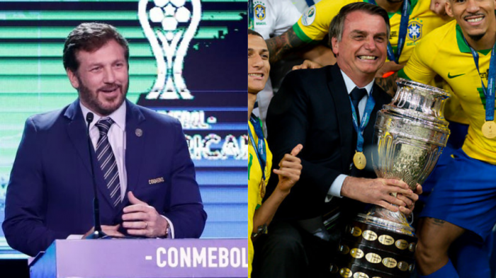 Presidente de la Conmebol agradeció a Jair Bolsonaro por la realización de la Copa América en Brasil