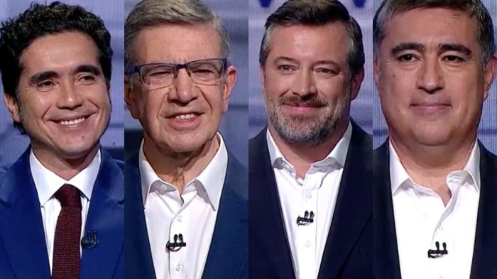 Briones el único con corbata: Los detalles del comienzo del #DebateCHVCNN de las primarias de Chile Vamos