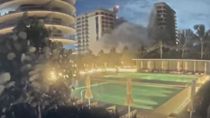 Se desmoronó en segundos: Captaron el momento en que colapsó edificio en Florida