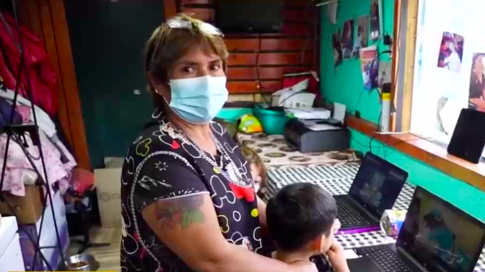 La Pilo y su lucha: De las ollas comunes al rincón tecnológico implementado para niños