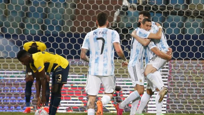 Argentina derrotó a Ecuador de la mano de Messi y se instaló en semis de Copa América